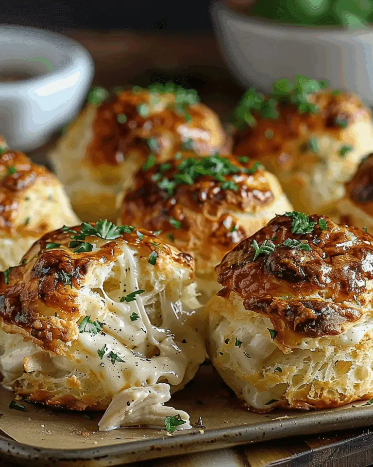 Mini Chicken Alfredo Biscuit Bombs