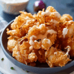 Mini Crispy Blooming Onions with Buttermilk Ranch