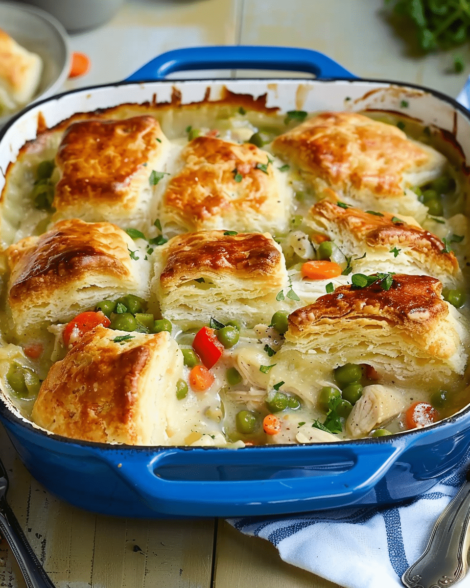 Mom's Fabulous Chicken Pot Pie with Biscuit Crust