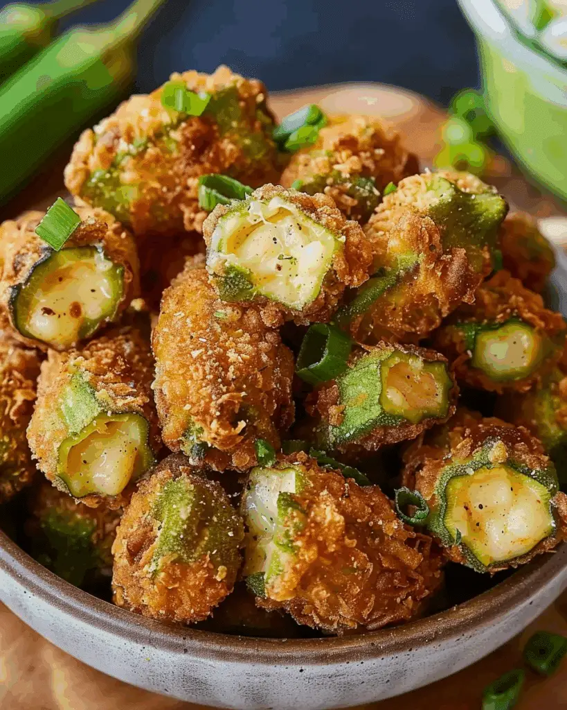 Pepper Jack Cheese Stuffed Fried Okra Recipe