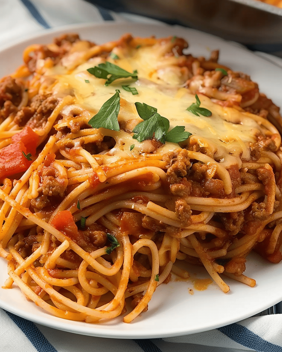 School Cafeteria Spaghetti