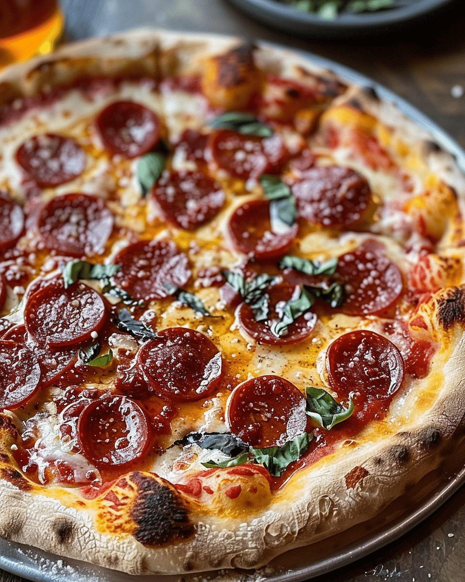 Soppressata Pizza with Calabrian Chilies and Hot Honey