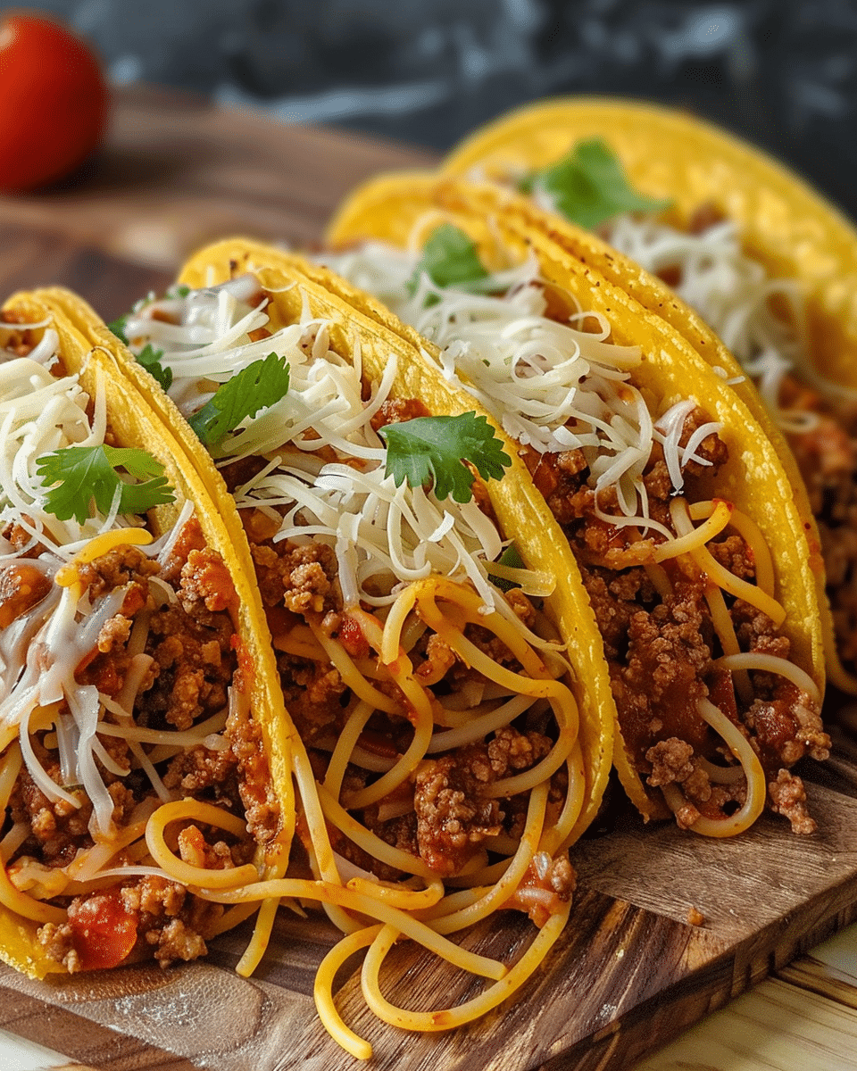 Spaghetti Tacos Ground Beef