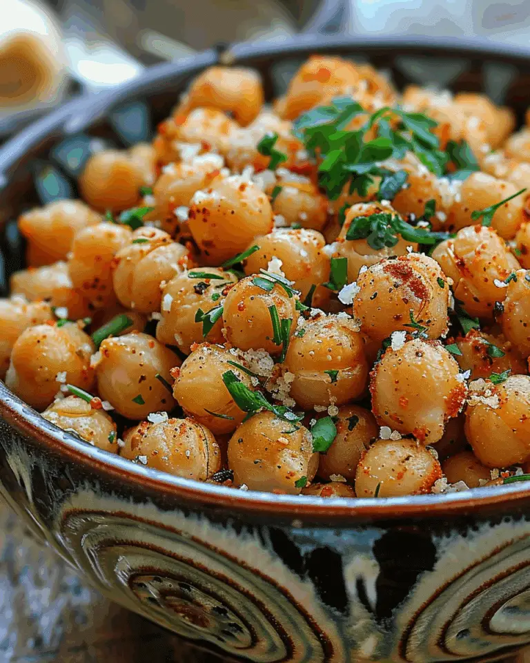 Spicy Garlic Parmesan Roasted Chickpeas