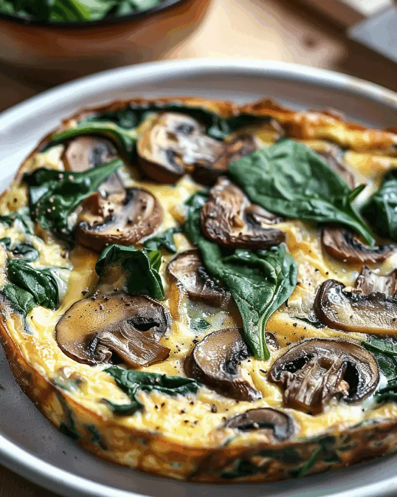 Spinach and Mushroom Frittata Recipe