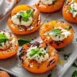 Sweet Grilled Apricots with Goat Cheese