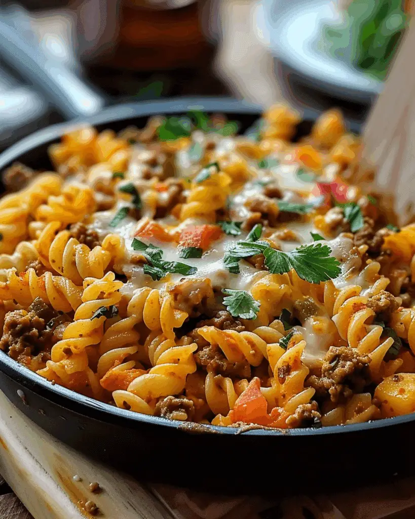 The BEST Taco Pasta Bake