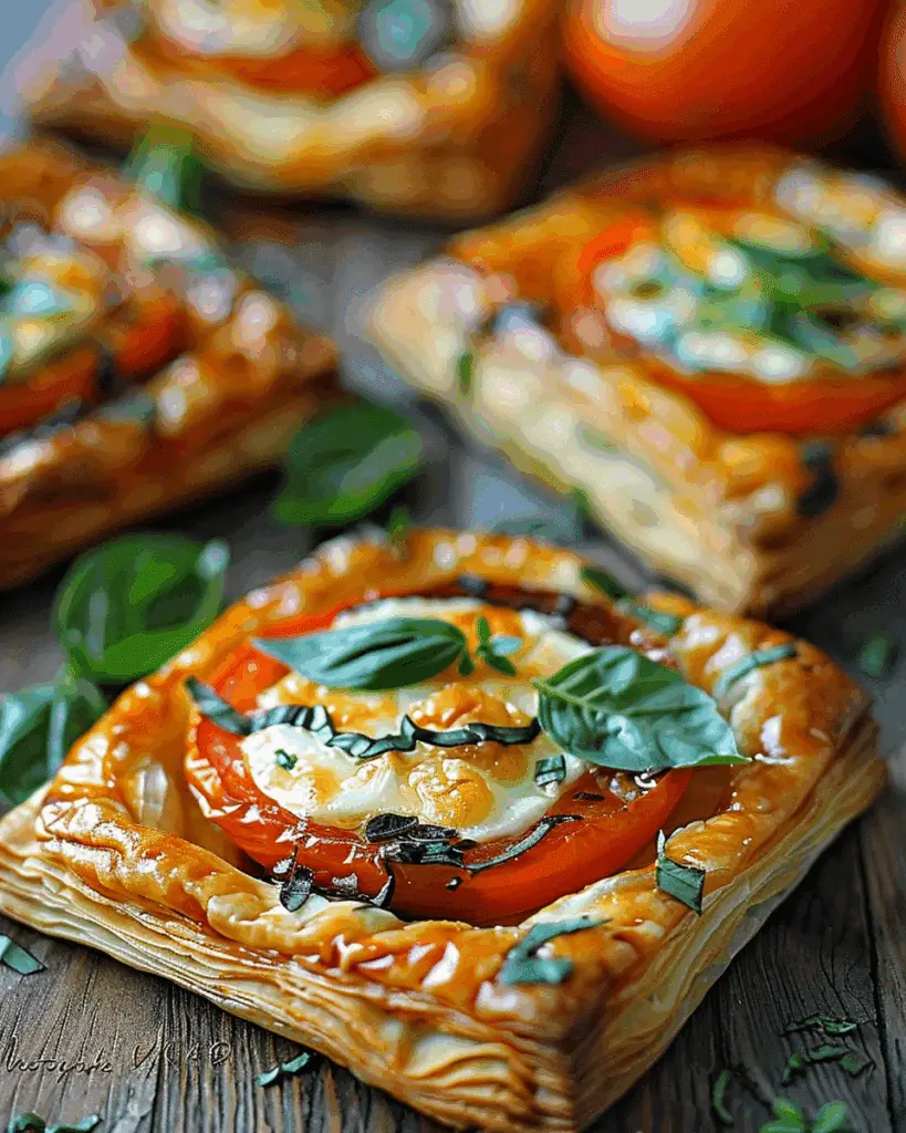 Tomato Mozzarella Puff Pastry Tarts: A Delightful Summer Treat
