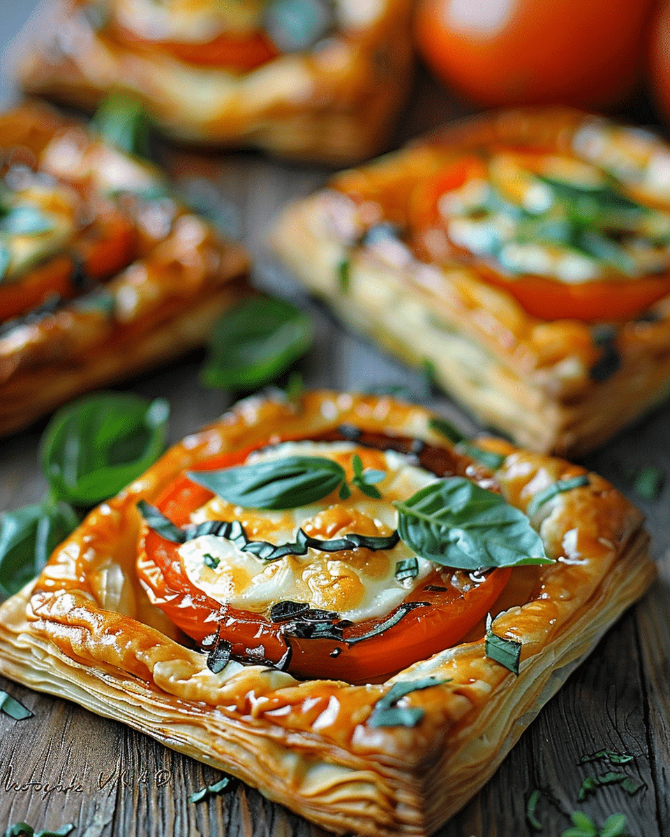 Tomato Mozzarella Puff Pastry Tarts: A Delightful Summer Treat