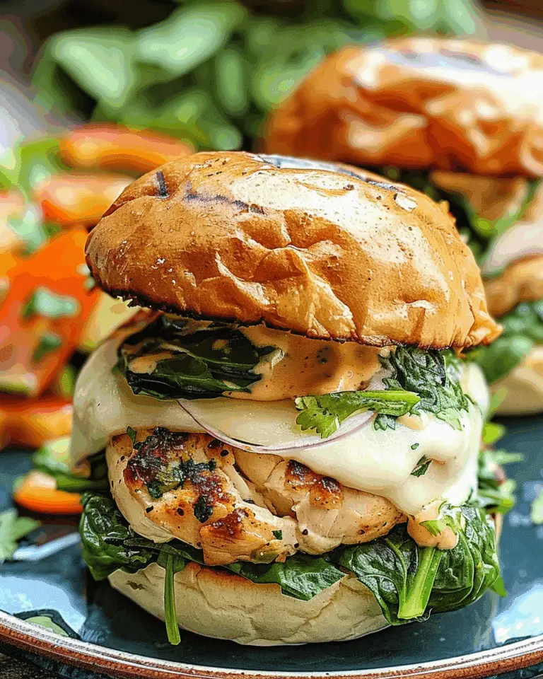 White Cheddar Spinach Chicken Burgers