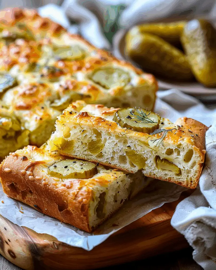 Dill Pickle Focaccia Bread: The Ultimate Mashup for Pickle Lovers