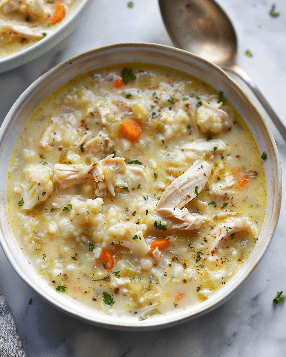 30-Minute Anti-Inflammatory Cauliflower Chicken Soup Recipe