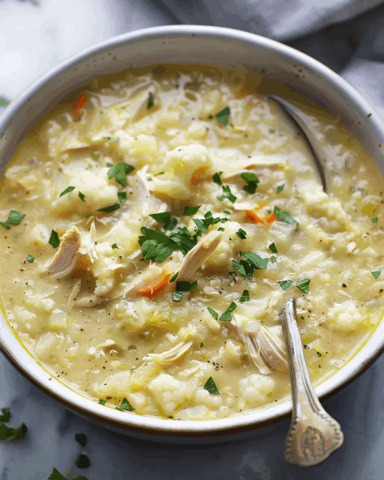 30-Minute Anti-Inflammatory Cauliflower Chicken Soup Recipe