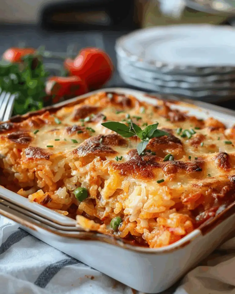 Arancini Rice Ball Casserole for a Quick Italian Dinner