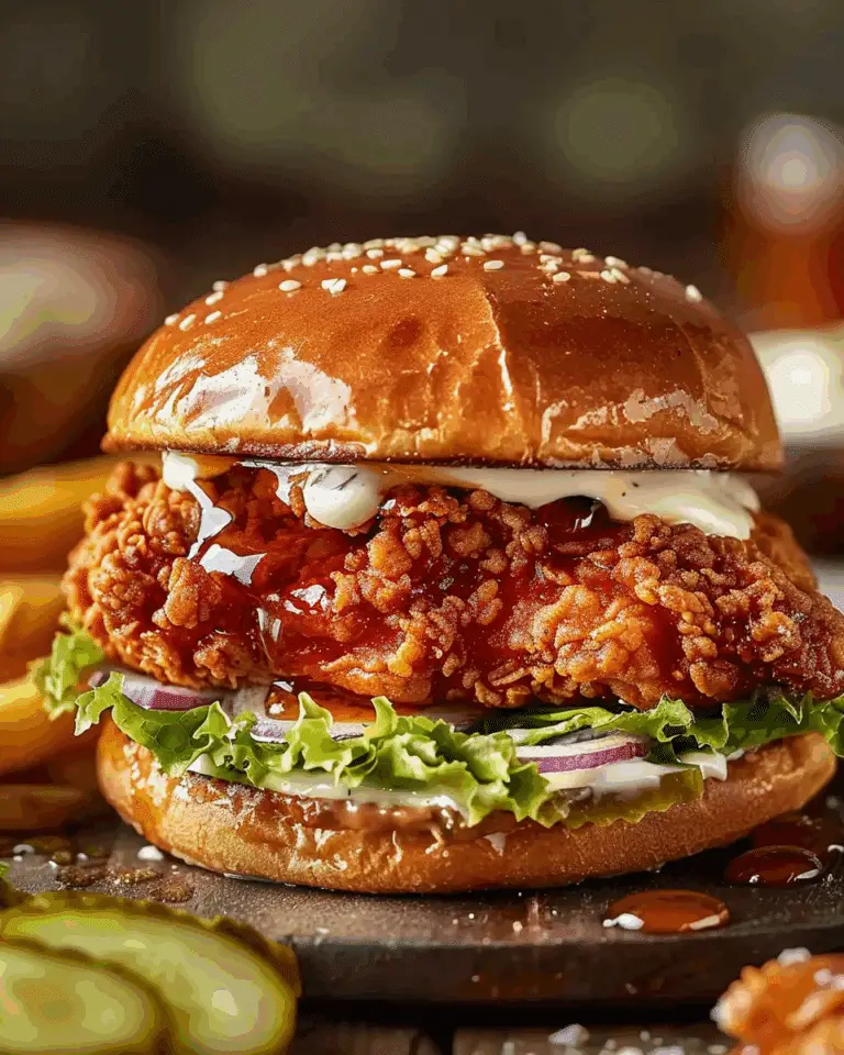 Baked Nashville Hot Chicken Sandwich with Honey
