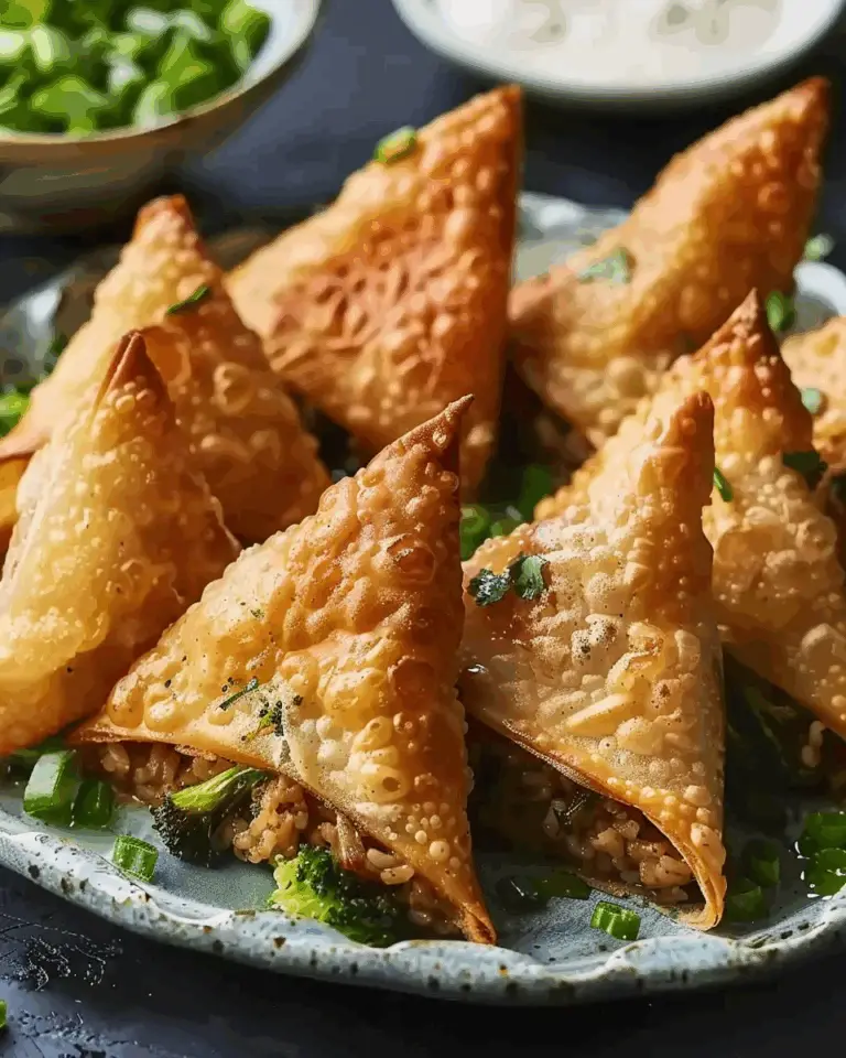 Beef Broccoli-Stuffed Rice Triangles for Ultimate Comfort Food