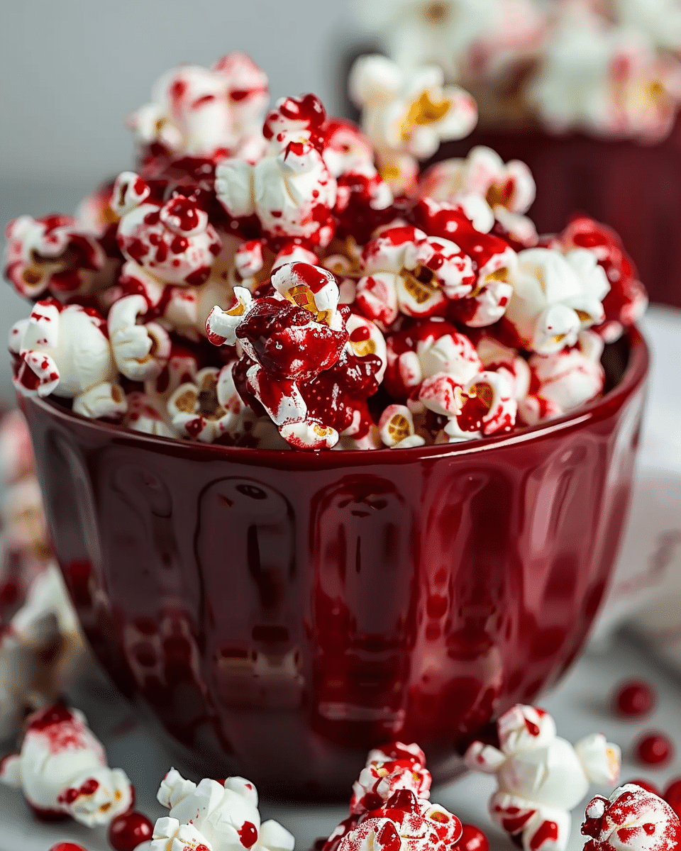 Bloody Red Velvet Popcorn Recipe: A Spooky Halloween Snack