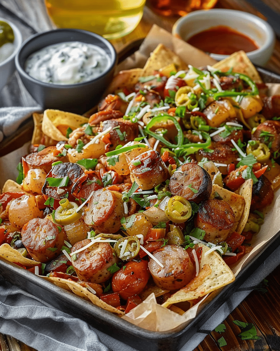 Bratwurst Nachos – 6 Ingredients to the Best Cheesy Brats Ever