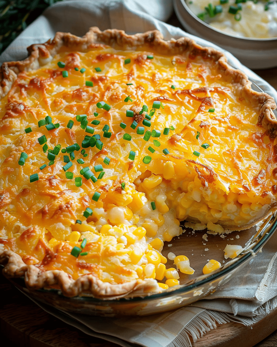 Cheddar Sweet Corn Pie
