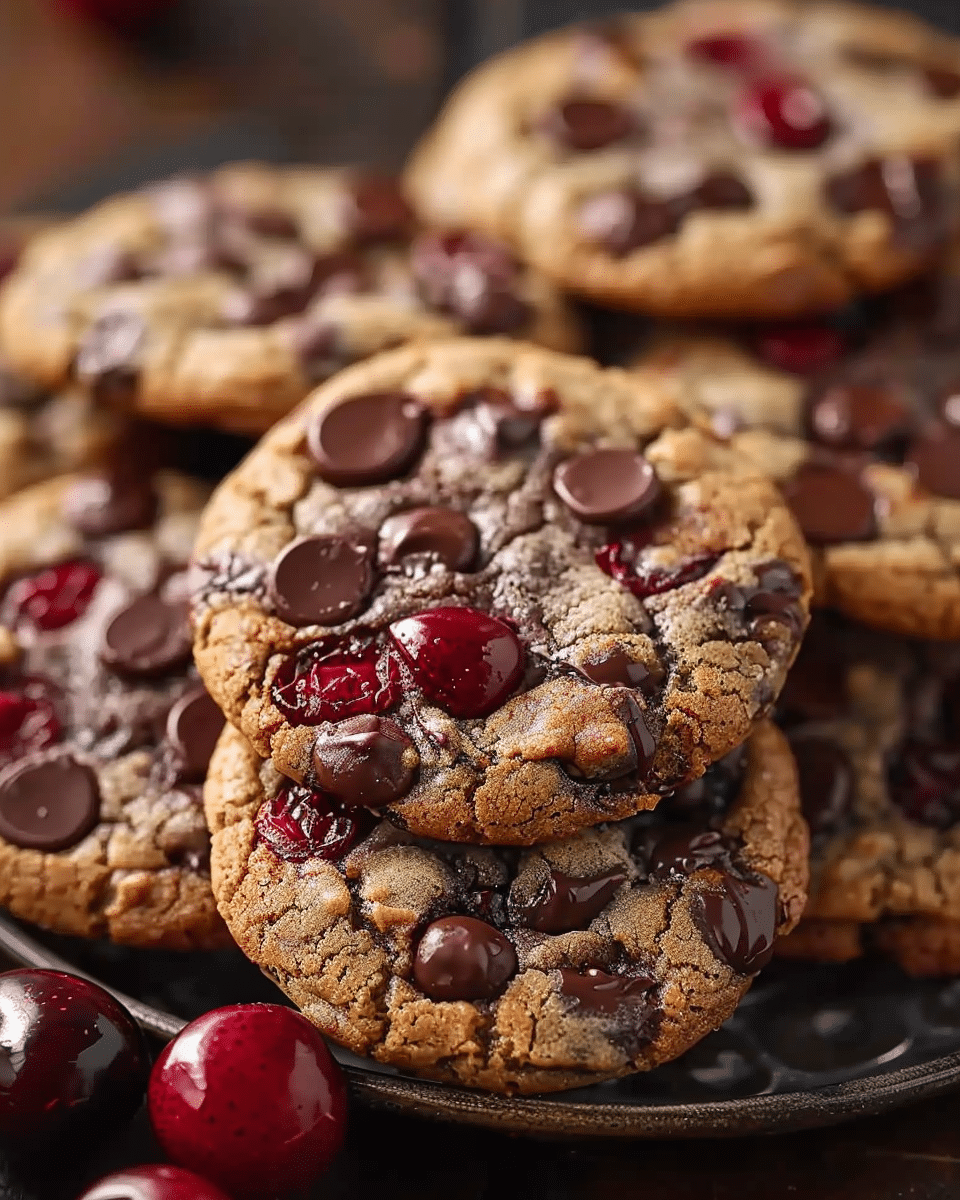 Cherry Chocolate Chewy Cookies Recipe
