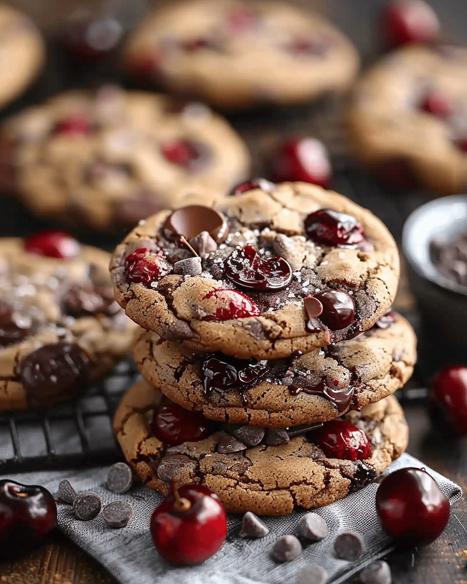Cherry Chocolate Chewy Cookies Recipe