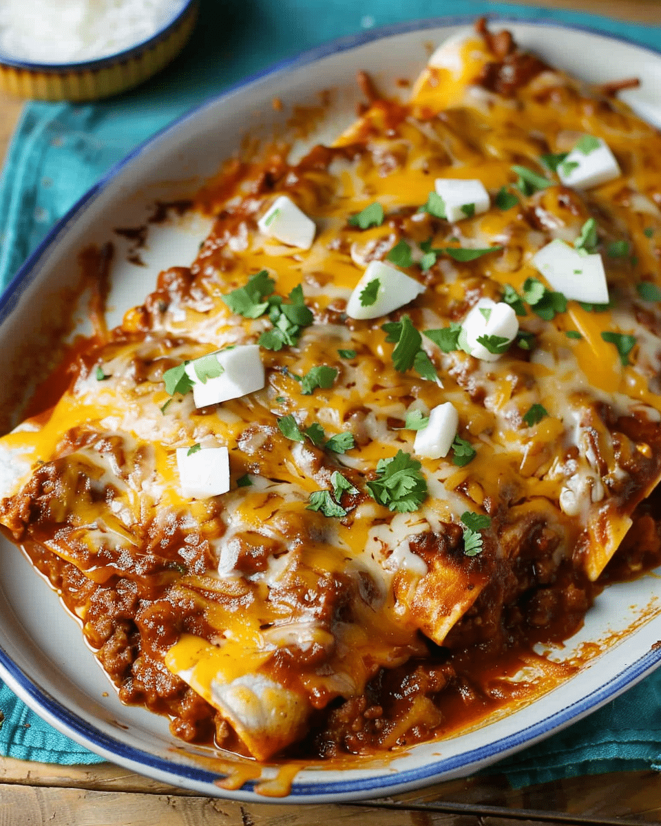 Chile con Carne Enchiladas