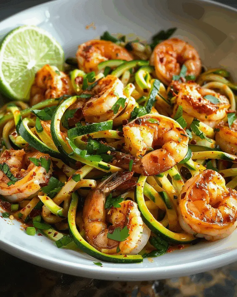 Chili Lime Shrimp Zoodles