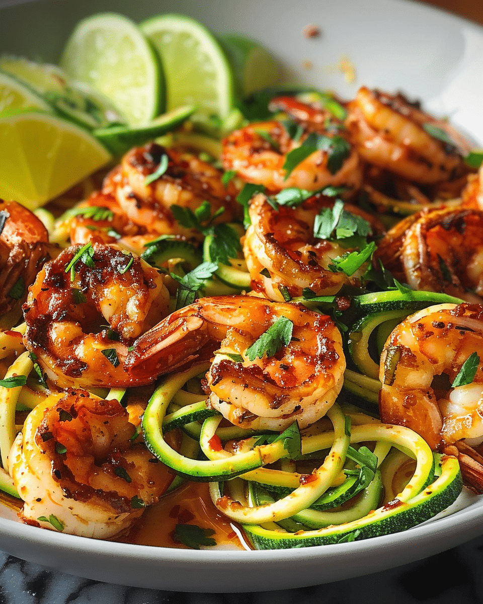 Chili Lime Shrimp Zoodles