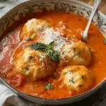 Comforting Tomato Soup with Cheddar Dumplings Recipe