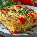 Cottage Cheese Hashbrown Bake with Bell Peppers