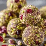 Cranberry Pistachio Protein Bites