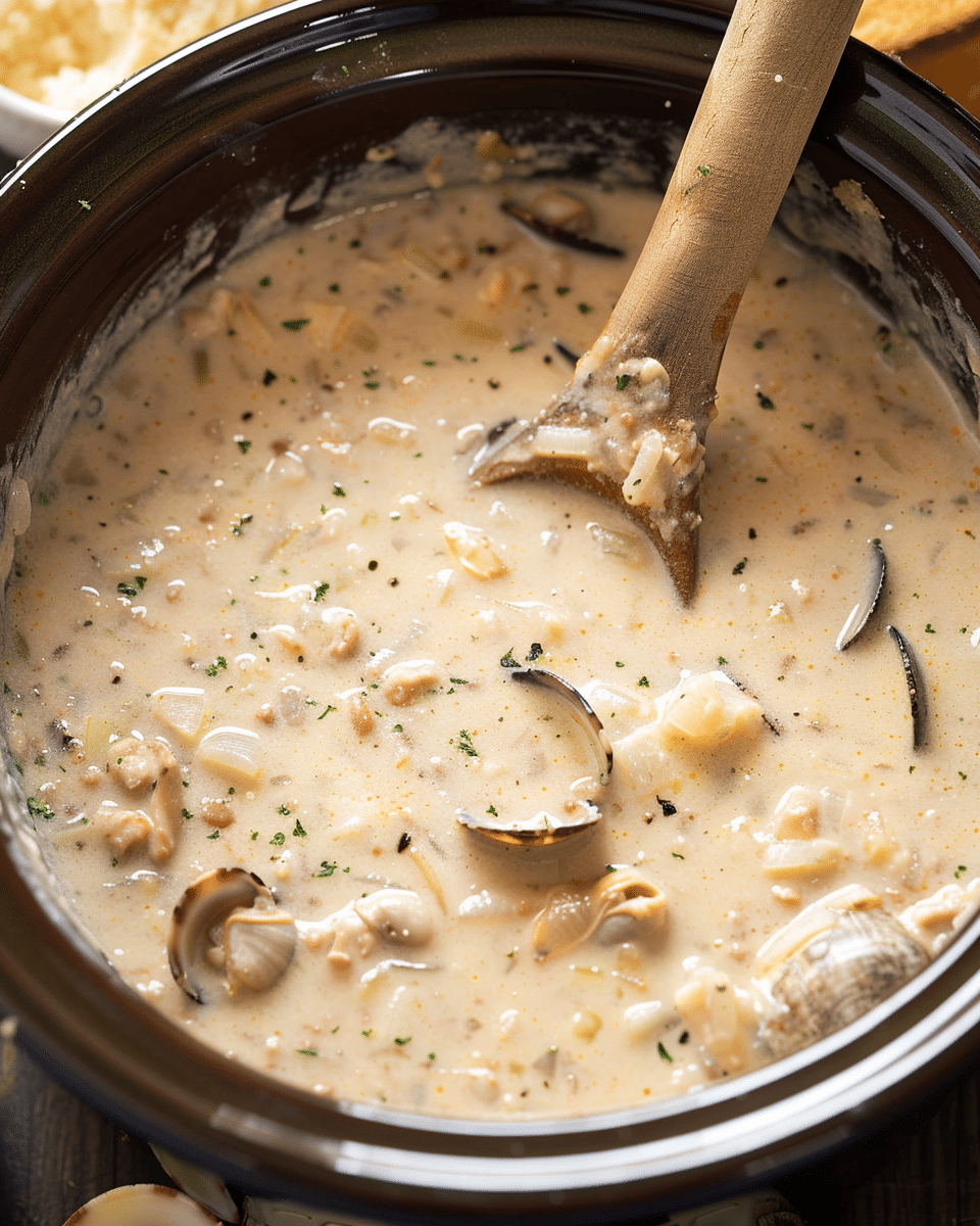 Creamy Crockpot Clam Chowder Recipe