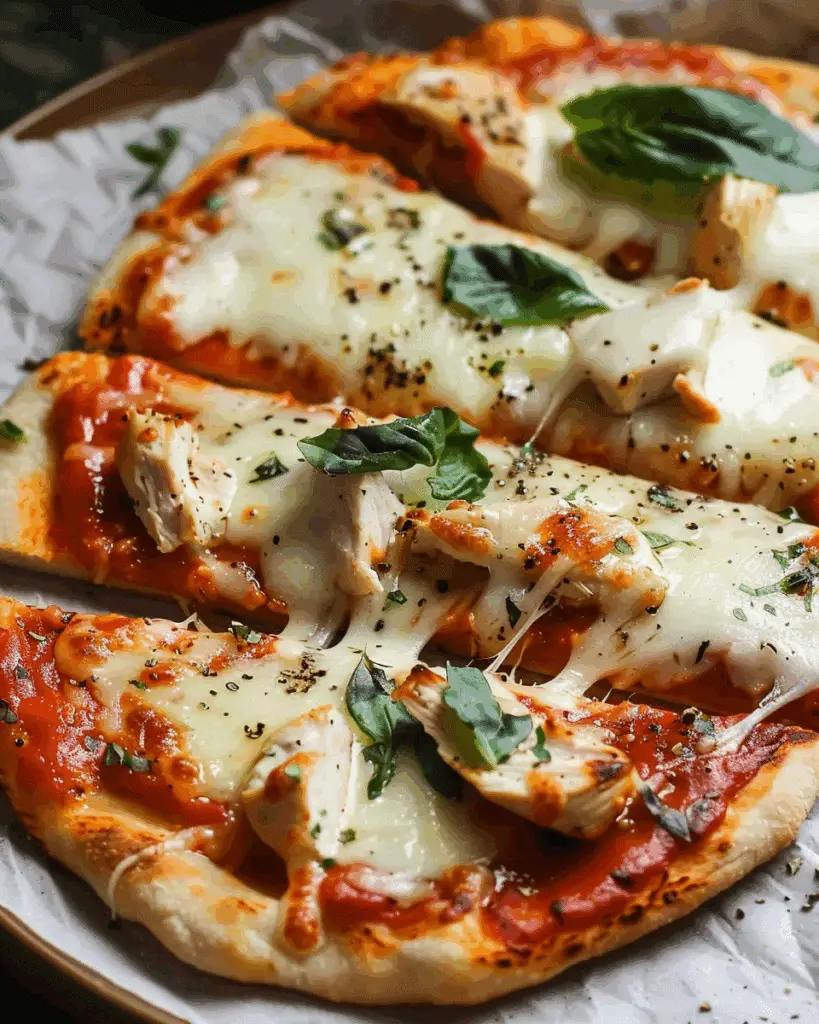 Easy Chicken Parm Naan Pizza