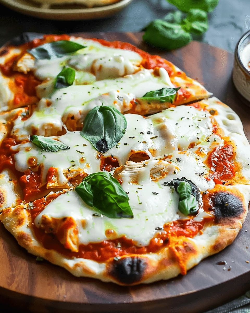 Easy Chicken Parm Naan Pizza