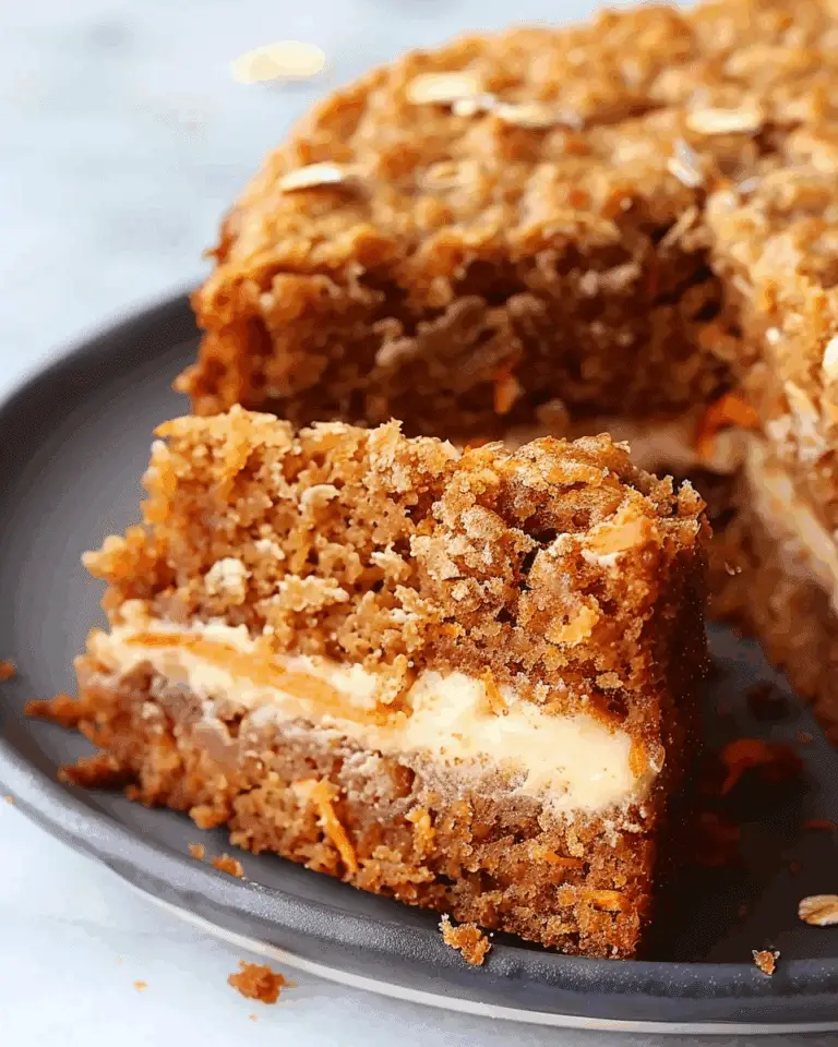 Easy Flourless Oatmeal Carrot Cake (No Refined Sugar!)