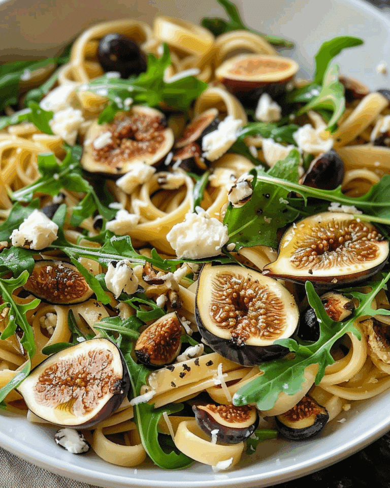 Fig Goat Cheese Arugula Pasta