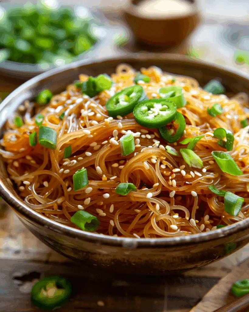 Fire Garlic Enoki Mushrooms with Vermicelli Noodles