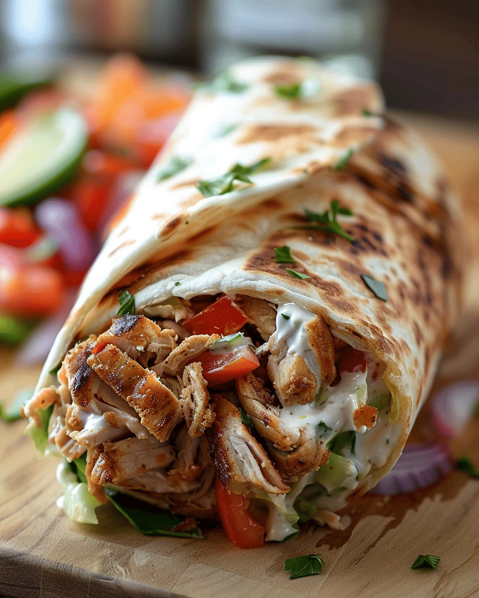 Flavorful Chicken Shawarma Wraps in 35 Minutes