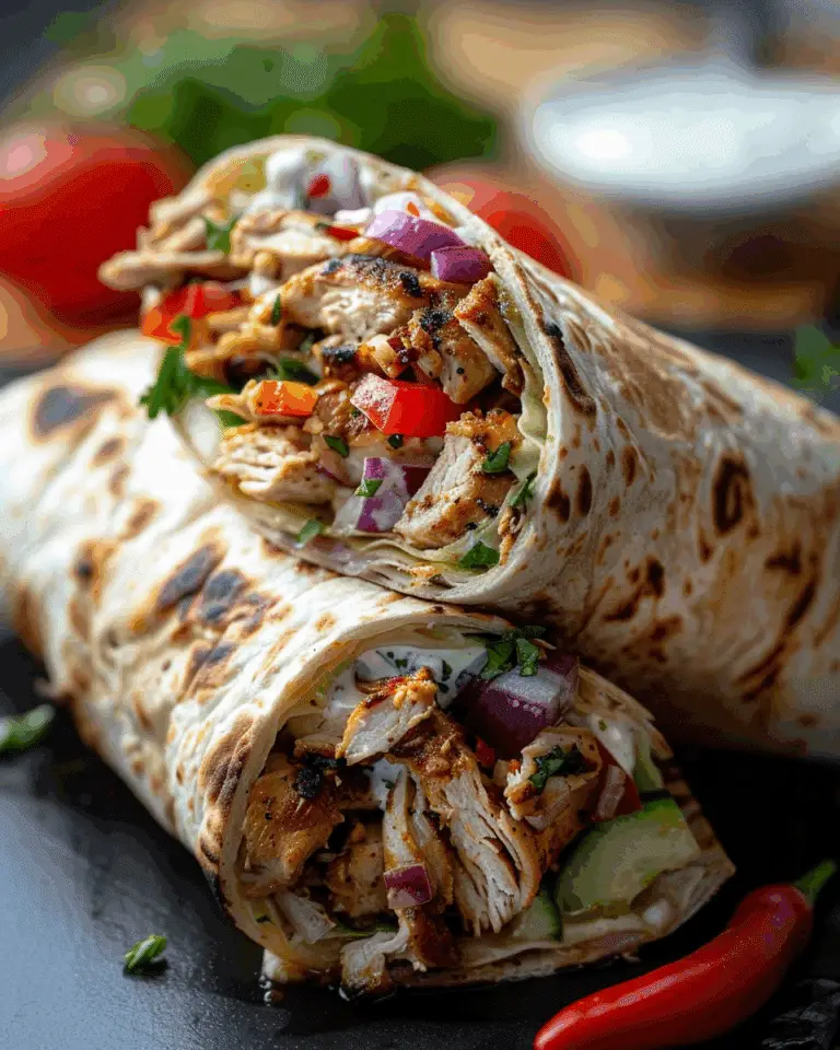 Flavorful Chicken Shawarma Wraps in 35 Minutes