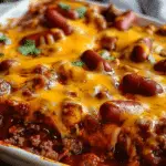 Fully Loaded Classic Chili Cheese Dog Casserole