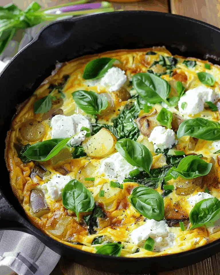 Garden Frittata with Goat Cheese & Potatoes for Spring Bliss