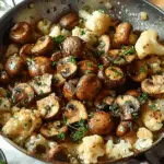 Garlic Mushrooms Cauliflower – Healthy Vegetarian Side Dish