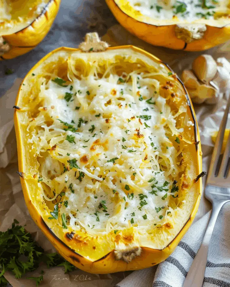 Garlic Parmesan Spaghetti Squash