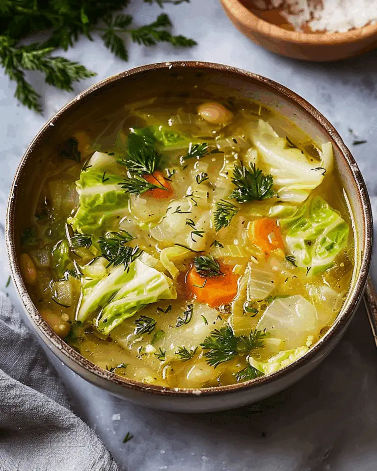 Garlicky Cabbage Soup
