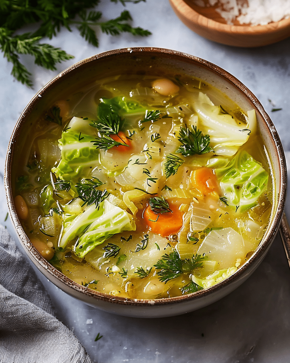 Garlicky Cabbage Soup