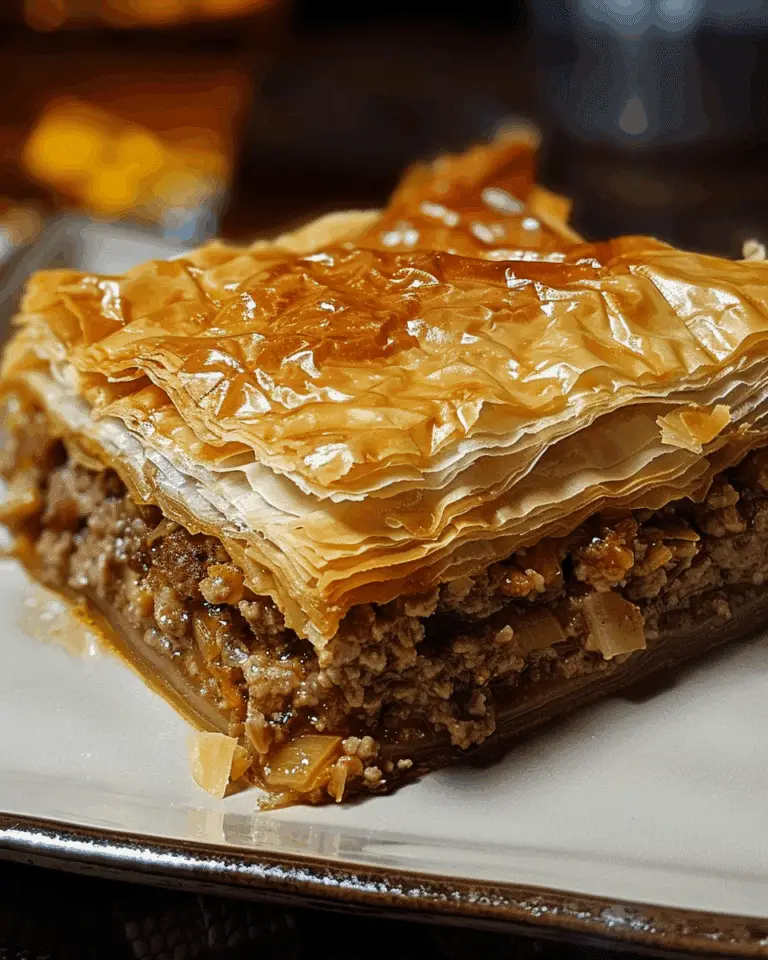 Greek Phyllo Meat Pie
