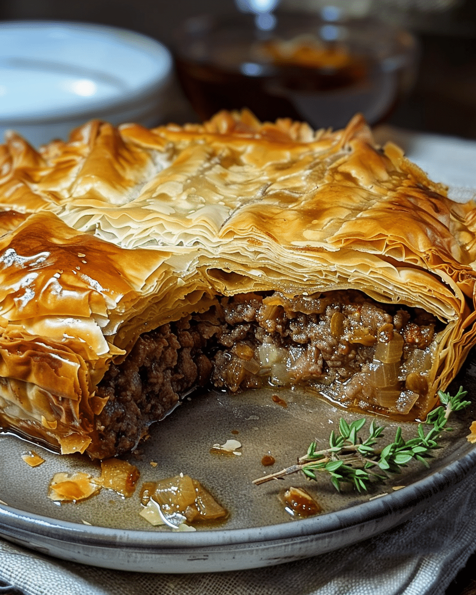 Greek Phyllo Meat Pie