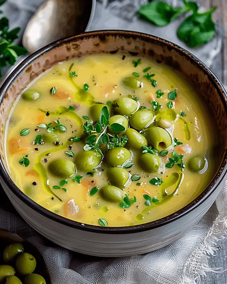 Green Olive Soup: An Incredible Vegetarian Recipe with Herbs