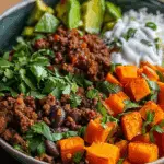 Ground Beef Sweet Potato Power Bowl