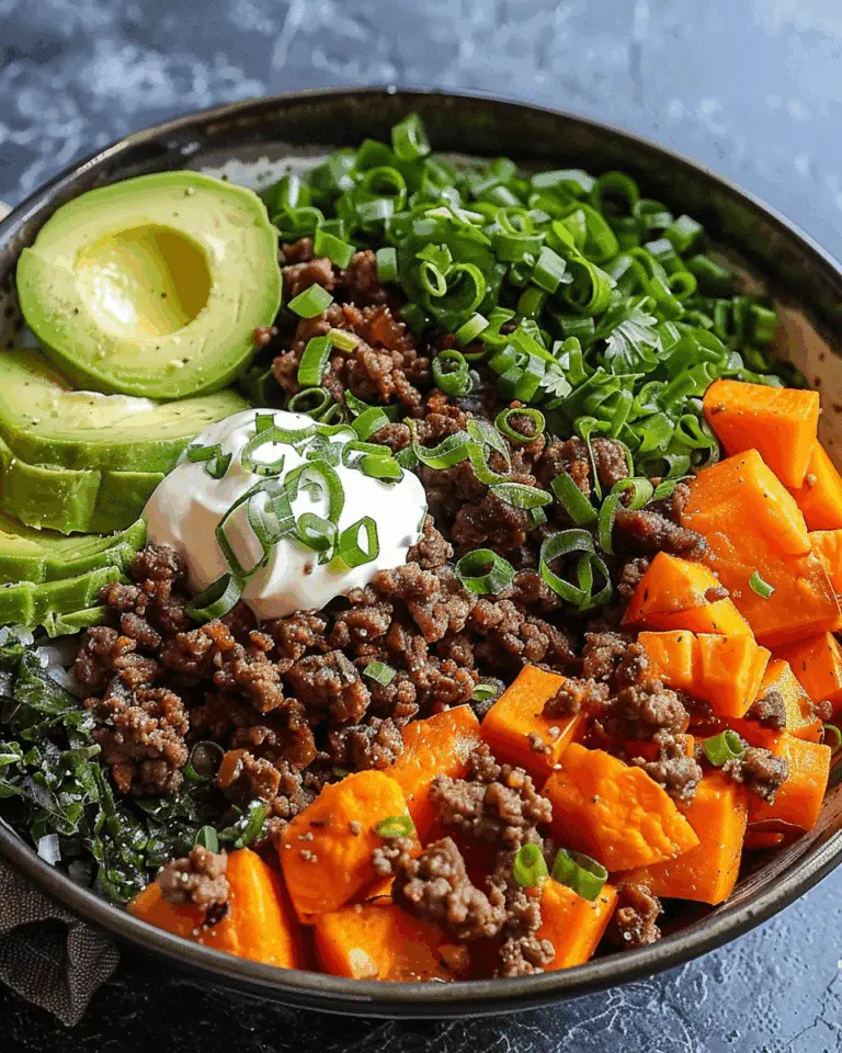 Ground Beef Sweet Potato Power Bowl